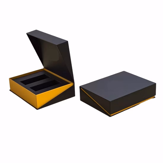 Embalagem de papel rígido personalizado caixa de presente de produto eletrônico caixa magnética flip